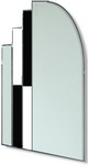 Period Nouveau Mirror with Black/White Panelling. Hand made and finished for exceptional quality