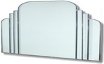 Traditional 1940's seven section art deco period mirror with silver leading. Hand made and finished for exceptional quality
