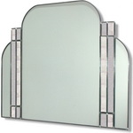 Traditional 1940's eleven section art deco period mirror with pink adornment panelling. Hand made and finished for exceptional quality