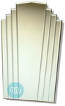 Silver Art Deco Mirror 24x36 Inches