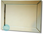 Silver Contemporary Mirror 43x31 Inches
