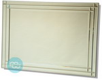 Silver Contemporary Mirror 42x30 Inches