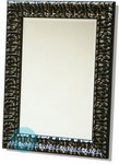 Black and Silver Decorative Mirror 38x28 Inches