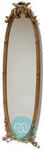 Antique Style Gold Oval Cheval Mirror 