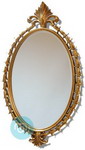 Antique Decorative Oval Gold Frame Mirror