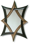 Black & Gold Antique Style Bevelled Mirror 20x24