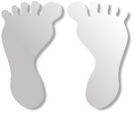 Part of our new Chridrens & Novelty range, Brighten up any childrens or baby's room with our acrylic Tiny Feet mirrors.