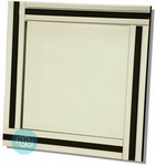 Black Contemporary Mirror 24x24 Inches