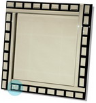 Black Contemporary Mirror 24x24 Inches