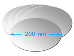 3mm Acrylic Mirror  200mm Round  Pack of 5