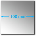 3mm Acrylic Mirror  100mm Square Single