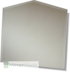 Bevel edge mirror with a pitched side