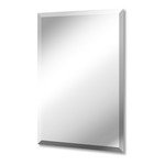 Tall bevel edge mirror with a diamond cut leaf design in a pitched top