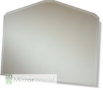 Designer multi angled overmantle mirror with a bevel edge