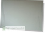 Contemporary Diamond cut design in a rectangular mirror