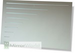 Contemporary Diamond cut design in a rectangular mirror