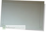 Contemporary Diamond cut design in a rectangular mirror