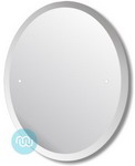 Pre-Drilled Mirror 500 x 600 mm Oval Polished And Bevelled