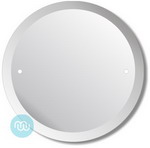 Pre-Drilled Mirror 400 x 400 mm Round Polished And Bevelled with two holes