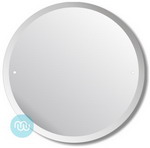 Pre-Drilled Mirror 600 x 600 mm Round Polished And Bevelled
