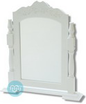 White / Ivory Dressing Table Arched Mirror 21 x 23 Inches