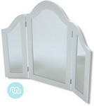 White / Ivory Dressing Table Arched Mirror 32 x 28 Inches