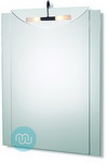 Simple and stylish, Overhead lit bathroom mirror 600 x 900 mm