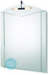 Simple and stylish, Overhead lit bathroom mirror 600 x 900 mm
