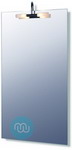 Simple and stylish, Overhead lit bathroom mirror 500 x 1000 mm