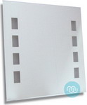 Contemporary and in vogue, back illuminated bathroom mirror 500 x 500 mm