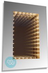 Stylish and trendy, illuminated infinity bathroom mirror 600 x 800 mm