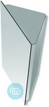 Beautiful, modern and very practical, stainless steel bathroom cabinet with integrated mirror 290 x 650 x 290 mm