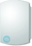 Beautiful, modern and very practical, stainless steel bathroom cabinet with integrated mirror 700 x 500 x 110 mm