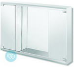 Beautiful, modern and very practical, stainless steel bathroom cabinet with integrated spot lights 650 x 480 x 130 mm