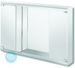 Beautiful, modern and very practical, stainless steel bathroom cabinet with integrated spot lights 800 x 550 x 130 mm
