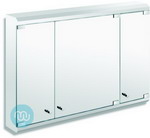 Beautiful, modern and very practical, stainless steel bathroom cabinet with integrated mirror 650 x 480 x 130 mm