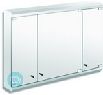 Beautiful, modern and very practical, stainless steel bathroom cabinet with integrated mirror 800 x 550 x 130 mm