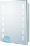 Mist etch and back lit, modern, practical, stainless steel bathroom cabinet with integrated mirror 630 x 630 x 110 mm