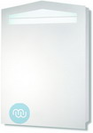 Mist etch and back lit, modern, practical, stainless steel bathroom cabinet with integrated mirror 500 x 700 x 150 mm