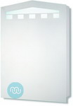 Mist etch and back lit, modern, practical, stainless steel bathroom cabinet with integrated mirror 500 x 700 x 150 mm
