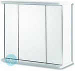 White, with integrated lights and shaver socket, Elegent bathroom cabinet 700 x 620 x 270 mm