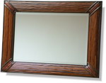 Ethnic Reeded rectangle Frame 92x69cm Bevelled Mirror