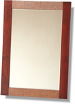 Teak Colour canvass design Frame 89x69cm Bevelled Mirror