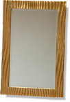 Gold Wood Grain Effect Frame 91x61cm Bevelled Mirror