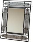 Decorative Steel 81x61cm Bevelled Mirror