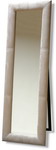 Free Standing Beautiful Cream faux Suede Easel Mirror. 