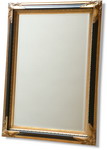 A truly individual piece for the discerning eye. Beautiful addition to One of our best selling designs, Beautifully made using a black and gold frame and bevelled mirror