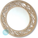Circle Cream Intricate Round Frame Mirror 1092 x 1092 mm