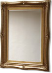 100mm Gold Antique Styled Swept frame with bevelled Mirror 