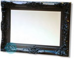 Classic Rectangular Black Swept Frame Mirror 965 x 1219 mm
